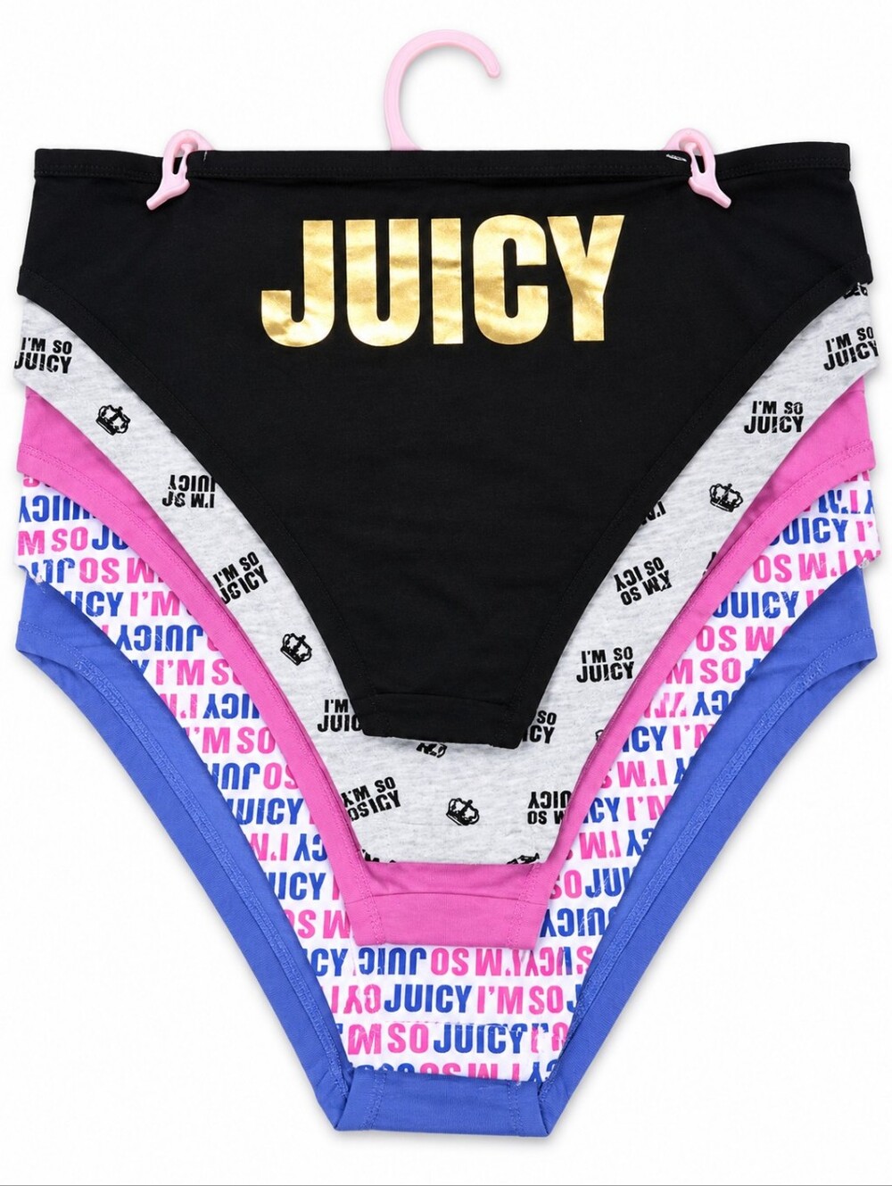 New Juicy Couture Cheeky Panties/intimates Underwear Size XL 5 Pack Cute